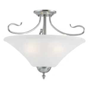 Elipse 19'' Wide 3-Light Semi Flush Mount - Brushed Nickel 1