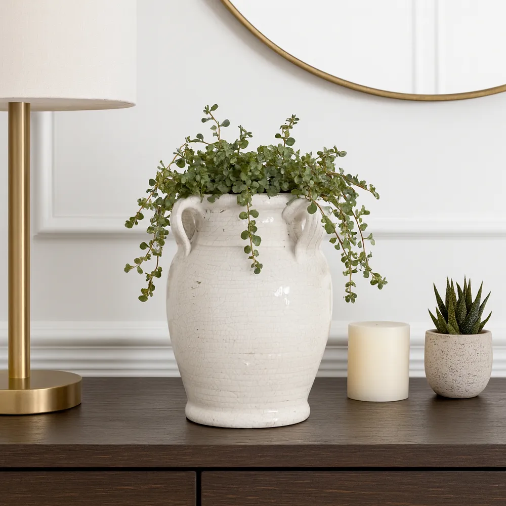 COHENWAY WHITE VASE 8 (IN)