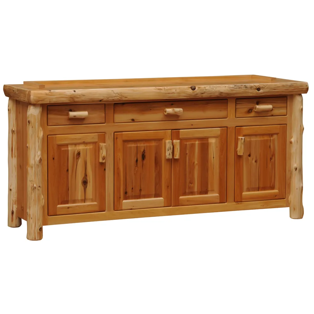 Cedar Log 75-inch Buffet - Coffee