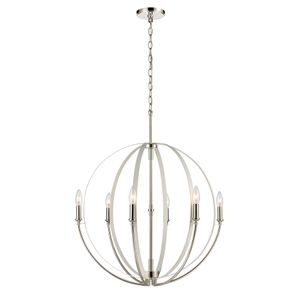 Rotunde 26'' Wide 6-Light Chandelier - Matte White 1