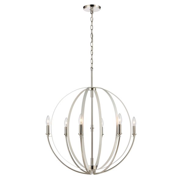Rotunde 26'' Wide 6-Light Chandelier - Matte White