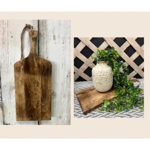 Dark Wood Rectangle Chopping Board 17x7x0.5in 4