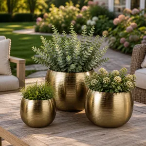 GLOVERTON SET OF 3 GOLD PLANTER 11 (IN) 11