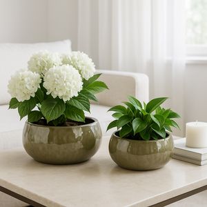 ELDREDCROSS SET OF 2 GREEN PLANTER 5 (IN) 12