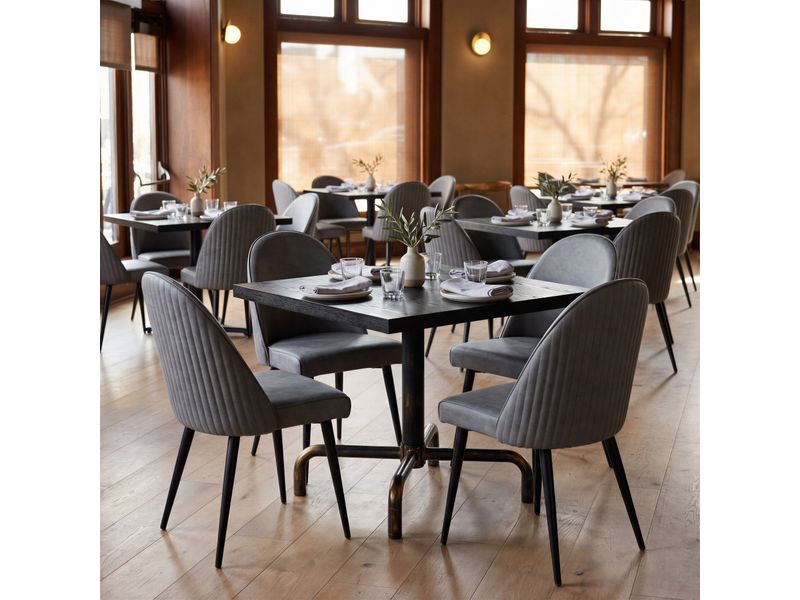 Silloth Armless Dining Chair Gray 2