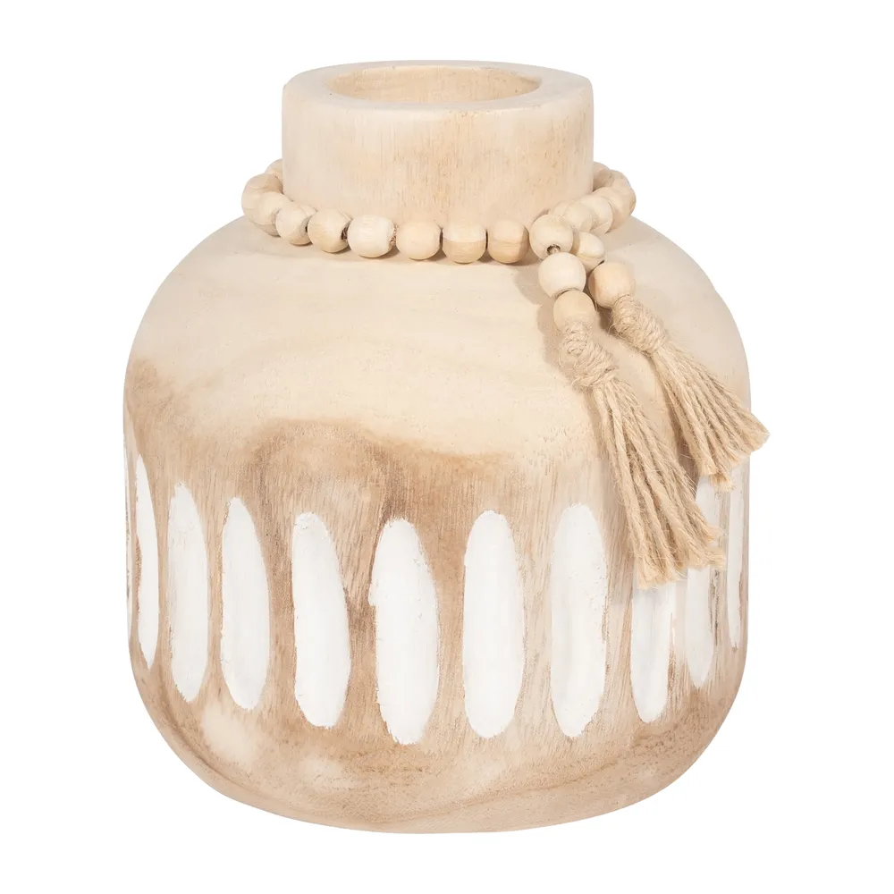 PEARLLAND BROWN VASE 8 (IN)