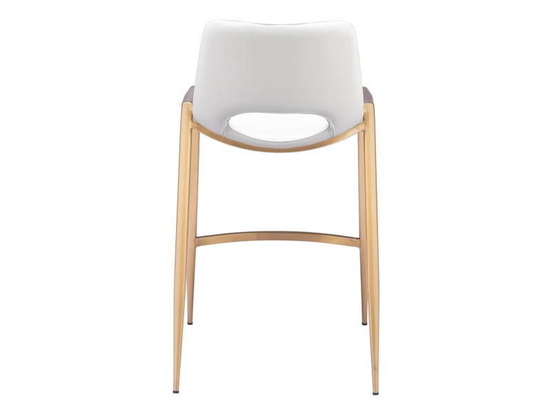 Desi Counter Stool White & Gold 5