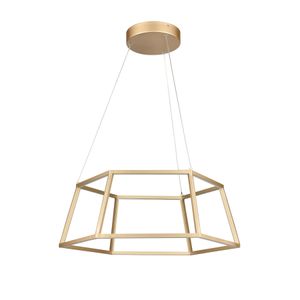 Minimalist 21'' Wide Integrated LED Chandelier - Soft Gold 2