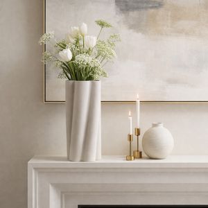 HOPEBEACH GRAY VASE 18 (IN) 12