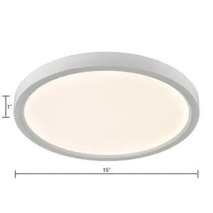 Titan 15'' Wide Integrated LED Down Light - Round White 2