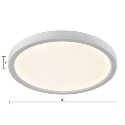 Titan 15'' Wide Integrated LED Down Light - Round White