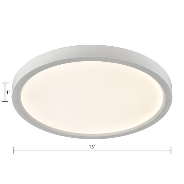 Titan 15'' Wide Integrated LED Down Light - Round White