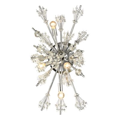 Starburst 26″ High 4-Light Sconce - Polished Chrome