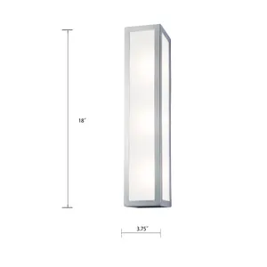 Kaset 18'' High Integrated LED Sconce - Chrome 2