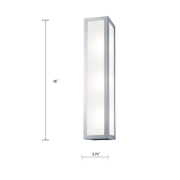 Kaset 18'' High Integrated LED Sconce - Chrome