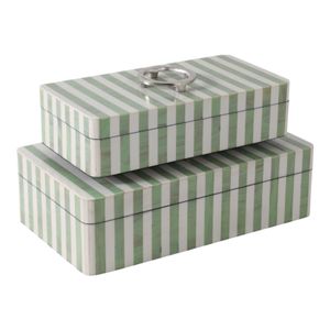 DECKERWORTH SET OF 2 GREEN BOXES 5 (IN) 7