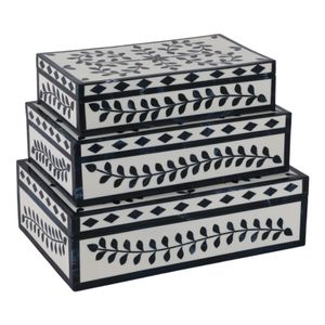 DRAPERTON SET OF 3 BLUE BOXES 4 (IN) 7