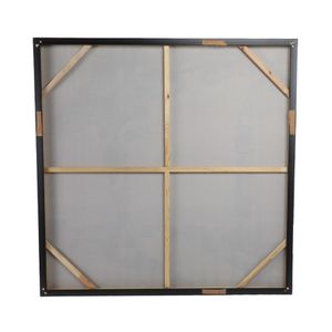 61X61 FRAMED HAND PAINTED ABSTRACT CANVAS, BLACK/G 7