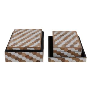 GALTONOAK SET OF 3 BROWN BOXES 4 (IN) 5