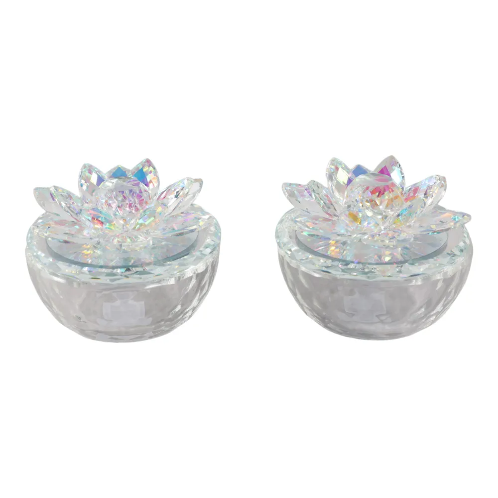 BAIRDCROSS SET OF 2 CLEAR BOXES 4 (IN)