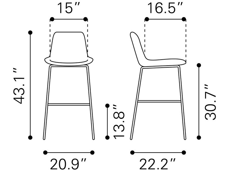 Byron Barstool Brown 9