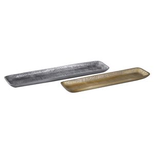 Louk Tray - Set of 2 Silver and Brass 1