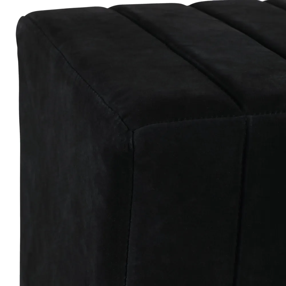 KENDALLVIEW BLACK OTTOMAN 19 (IN)