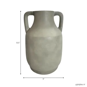 CALMOOR GREEN VASE 14 (IN) 7