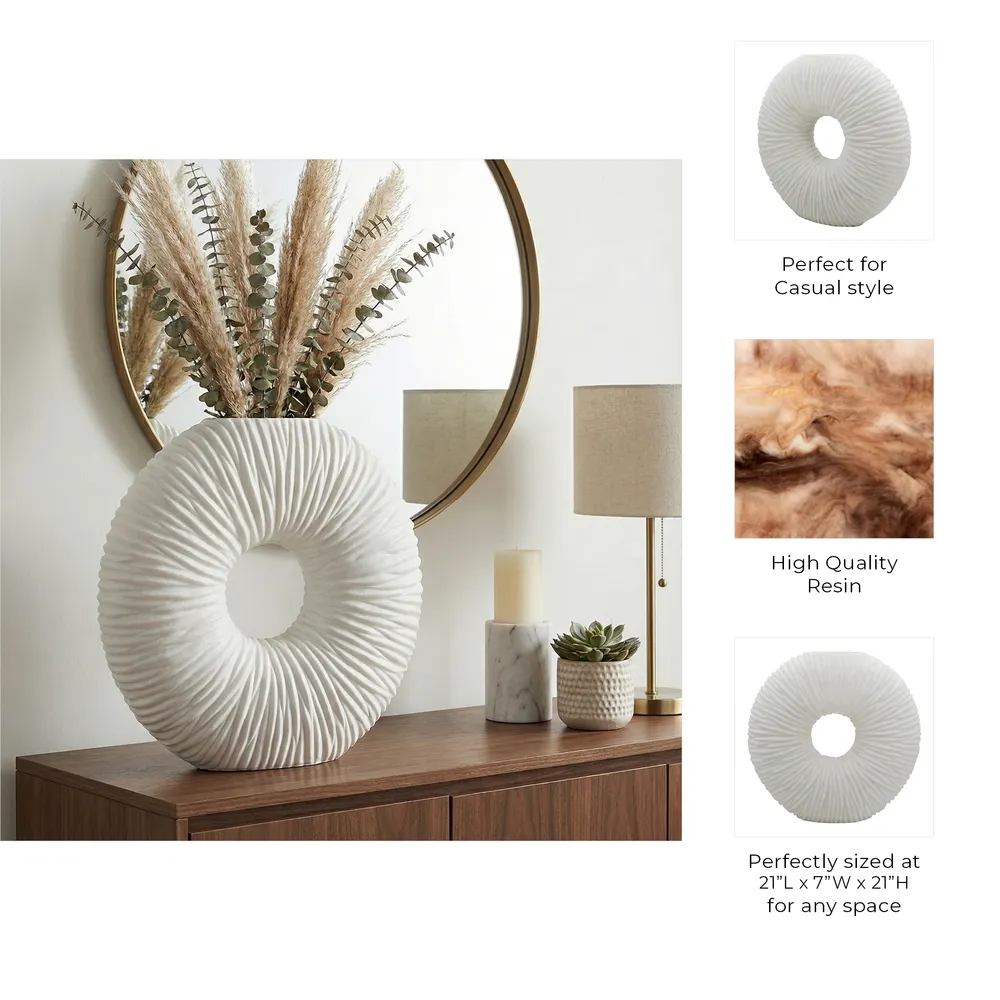 DORSETFORD WHITE VASE 21 (IN)