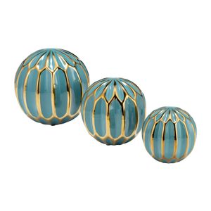 IVYPARK SET OF 3 BLUE ORBS 6 (IN) 5