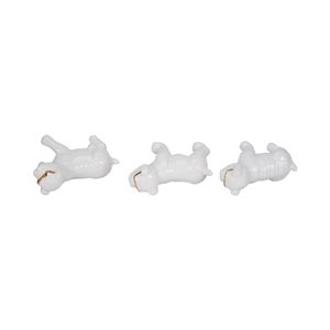 RIDERRUN SET OF 3 WHITE DECOR 6 (IN) 7