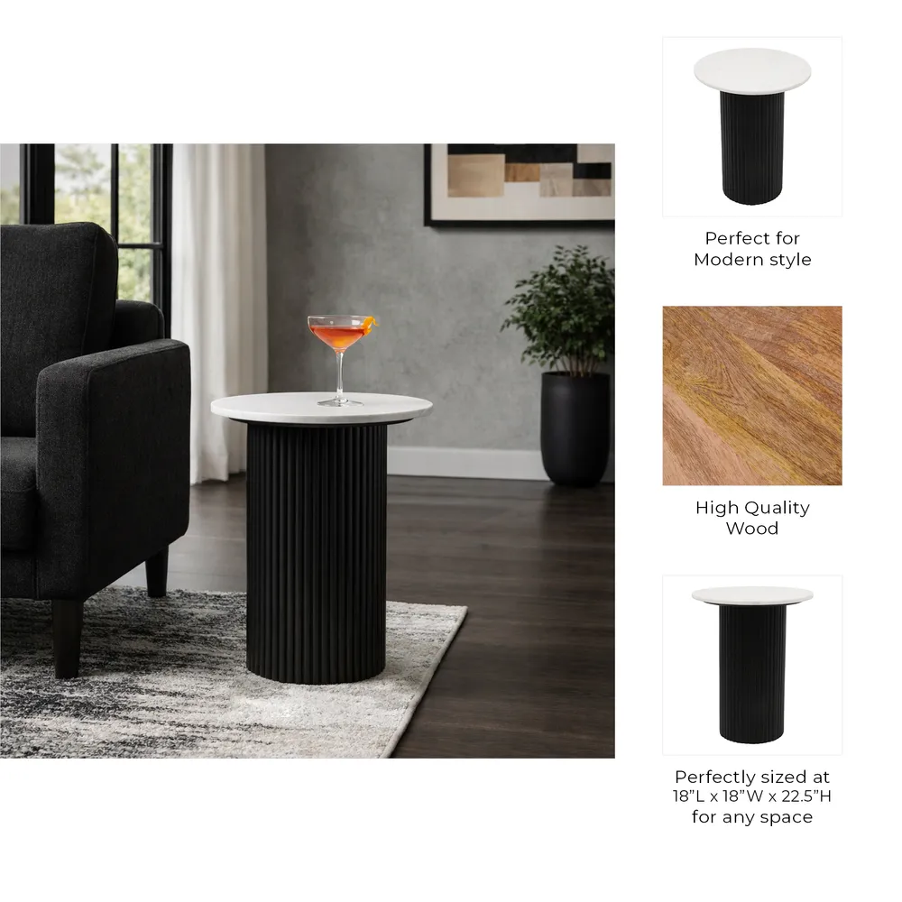 IRVINGROSE BLACK TABLE 23 (IN)