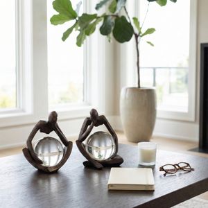 CLIFTONRUN SET OF 2 BLACK ORBS 8 (IN) 11