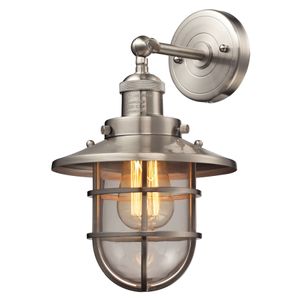 Seaport 13'' High 1-Light Sconce - Satin Nickel 1