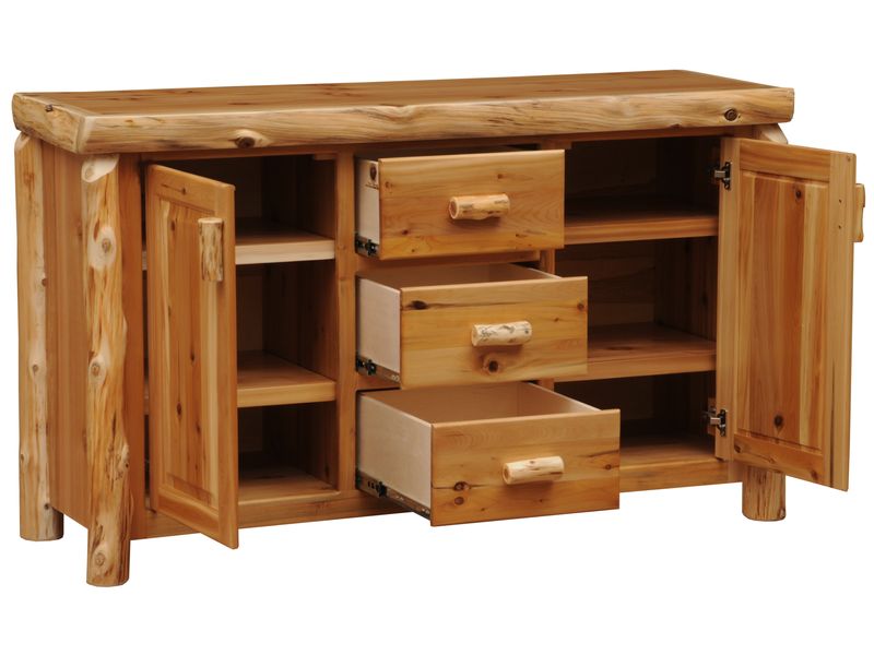 Cedar Log Sideboard - Weathered 3