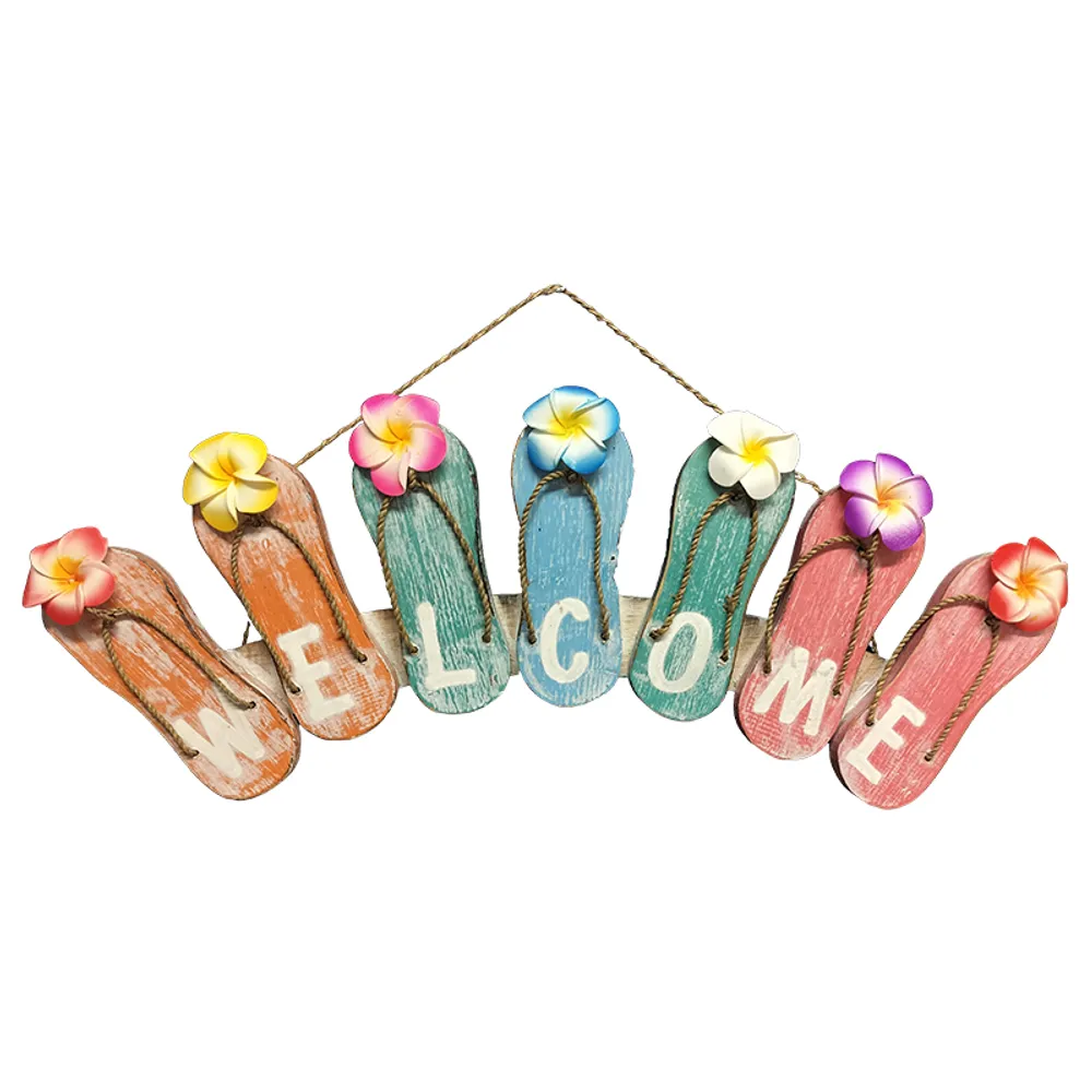 19" WELCOME FLIPFLOP WALL DECOR