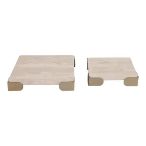 JANEVIEW SET OF 2 IVORY TRAY 2 (IN) 3