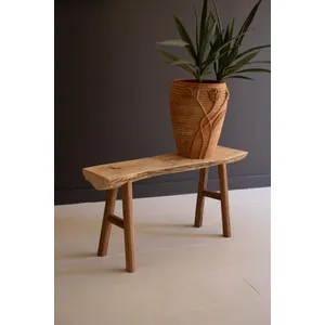 Rustic Willow Wood and Silk Tree Bench 1