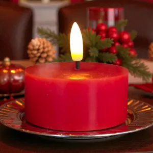 Red Jumbo Tealight 3D Flame 2.6x1.1inch 2 pack 1