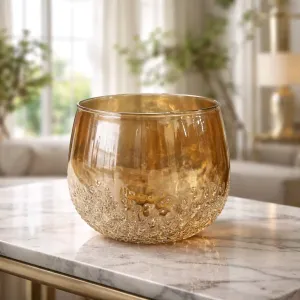 Amber  Vase 6.5x5in 1