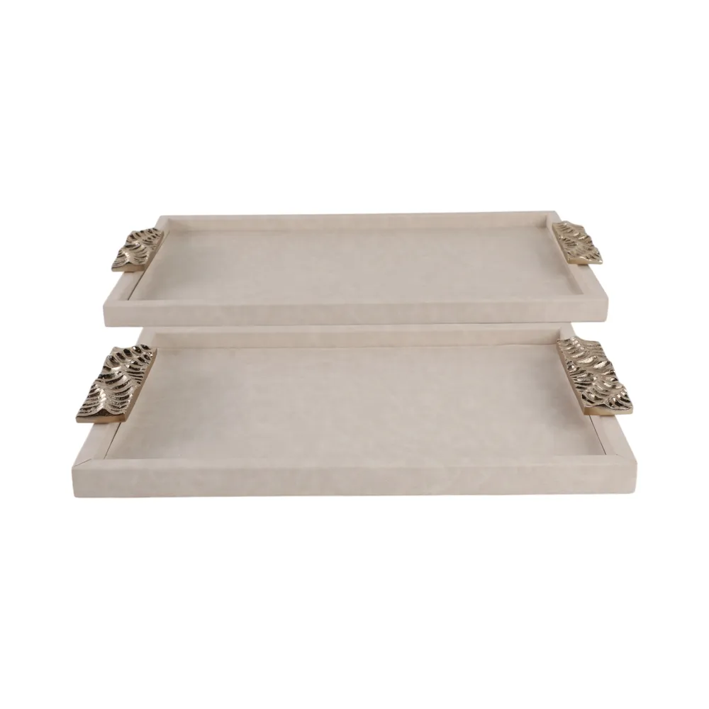LANE SET OF 2 IVORY TRAY 1 (IN)