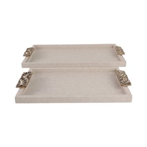 LANE SET OF 2 IVORY TRAY 1 (IN) 1