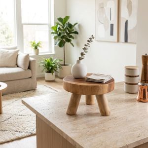 GLASERBEACH BROWN STOOL 6 (IN) 2