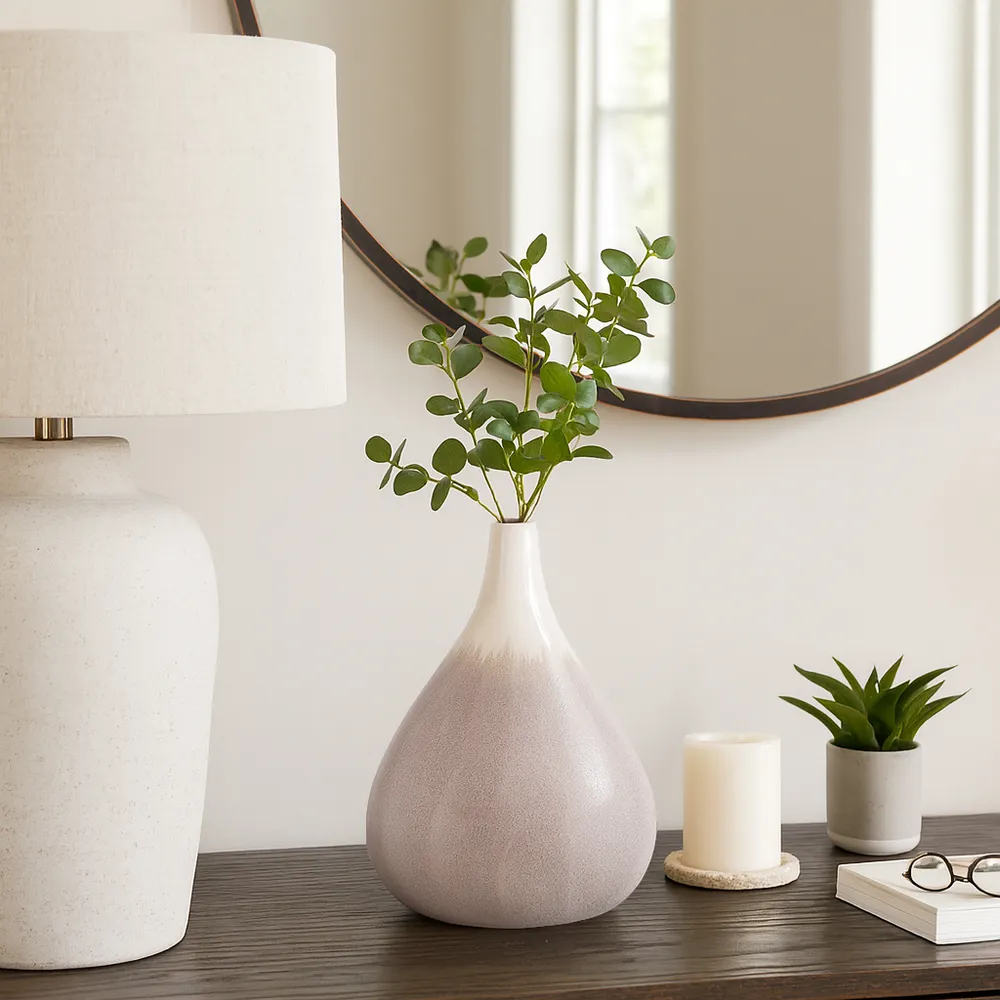 ALDERWELL WHITE VASE 12 (IN)