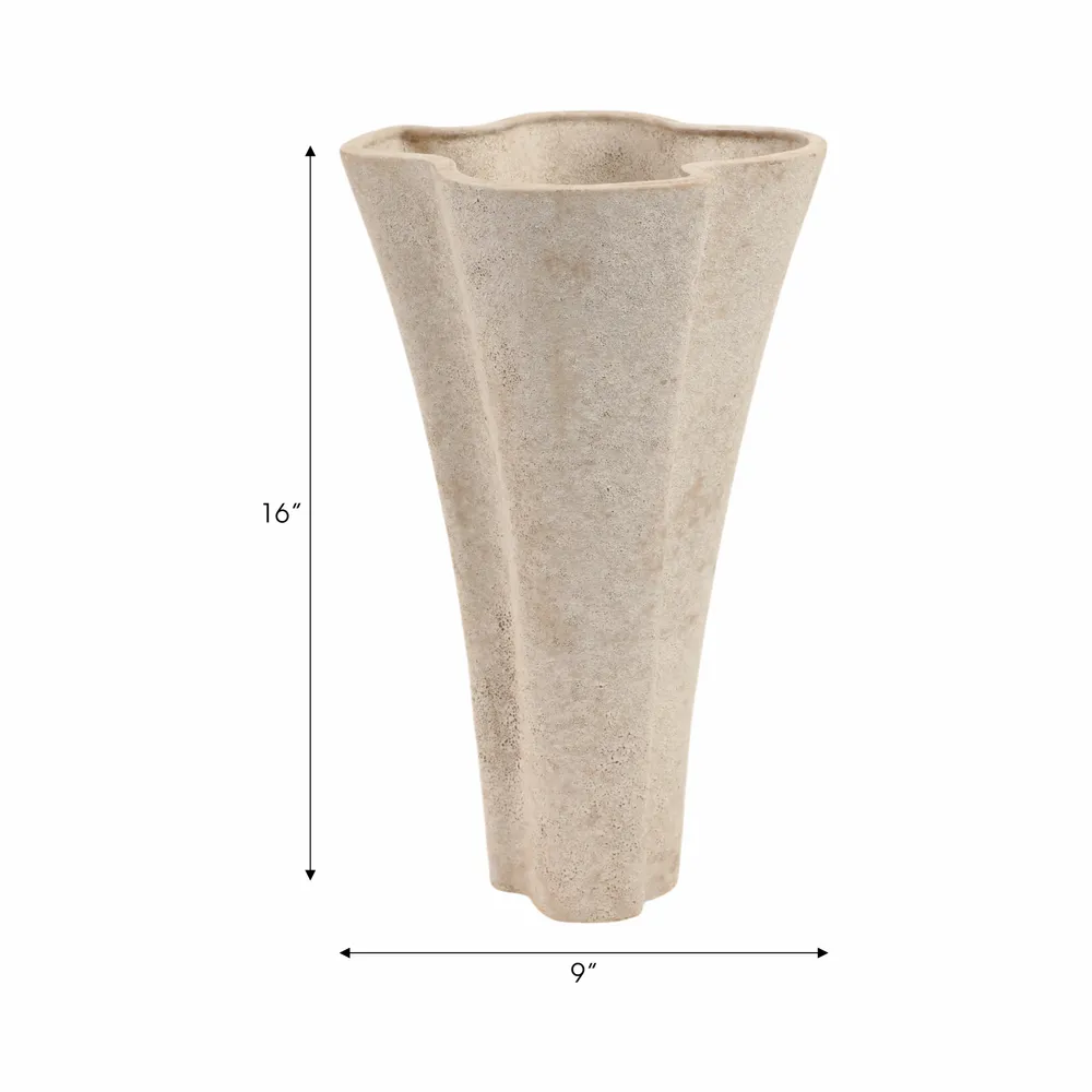 ENSLEYMILL TAUPE VASE 16 (IN)