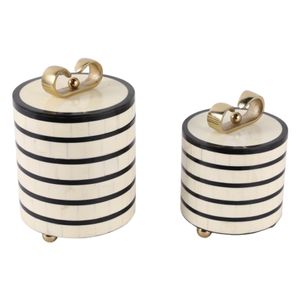 FORRESTMORE SET OF 2 CREAM BOXES 9 (IN) 3
