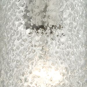Ice Fragments 5'' Wide 1-Light Mini Pendant - Satin Nickel and Clear Glass 3