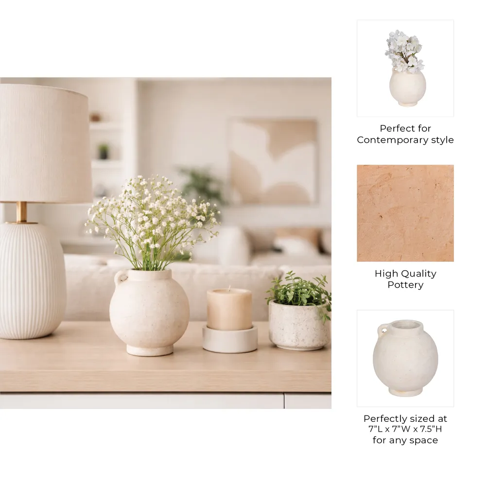 CORBINFORD WHITE VASE 8 (IN)