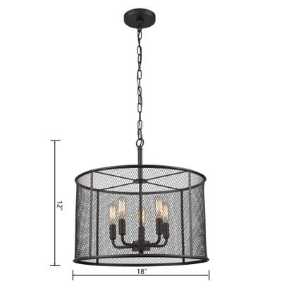 Williamsport 18'' Wide 5-Light Chandelier - Oil Rubbed Bronze