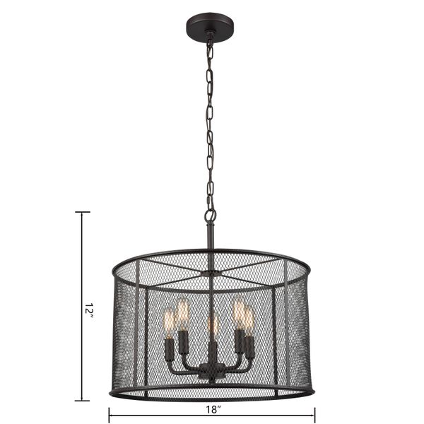 Williamsport 18'' Wide 5-Light Chandelier - Oil Rubbed Bronze